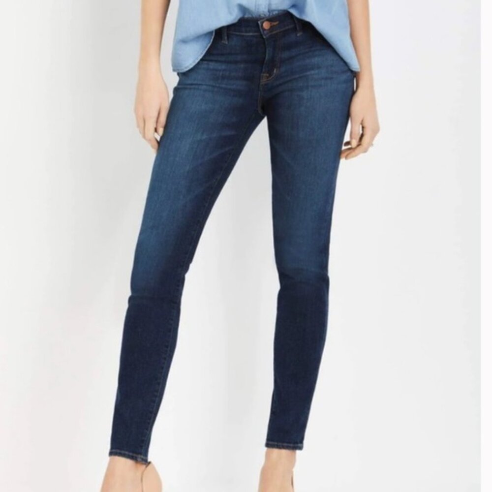 J Brand The Pencil Leg Jeans Mid Rise Slim Stretch Skinny Straight Medium Zip 31